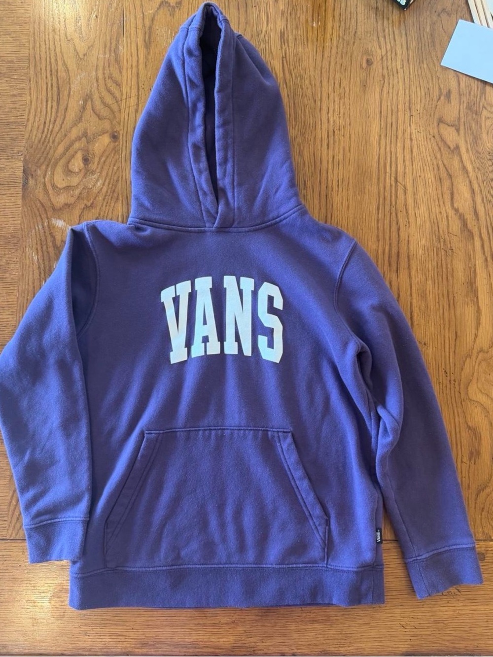 Vans Kids Purple Hoodie with White Logo